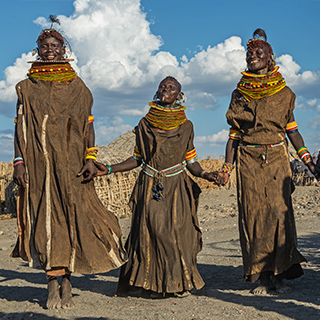 Lake Turkana - Dancing Turkana women
